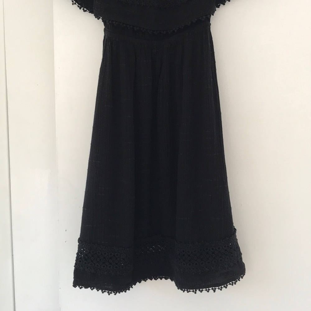 Black Cotton Summer Dress - Picture 3 of 6